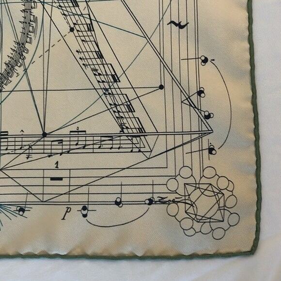 Hermes Gavroche La Musique des Spheres - white/cream with green 45cm - Picture 7 of 12